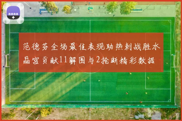 范德芬全场最佳表现助热刺战胜水晶宫贡献11解围与2抢断精彩数据